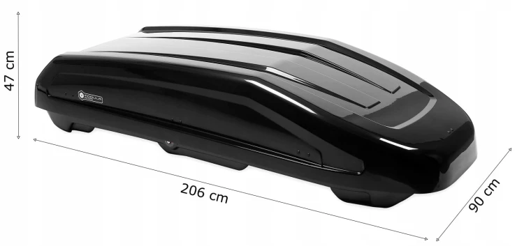 Box dachowy Modula EVO 550L / czarny połysk