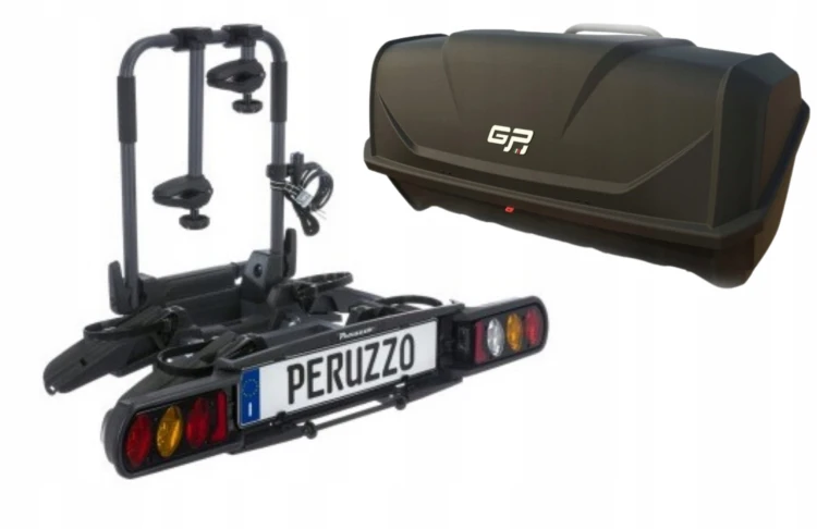 Platforma Rowerowa Na 2 Rowery Na Hak Peruzzo Parma + Gp Box 340L Peruzzo