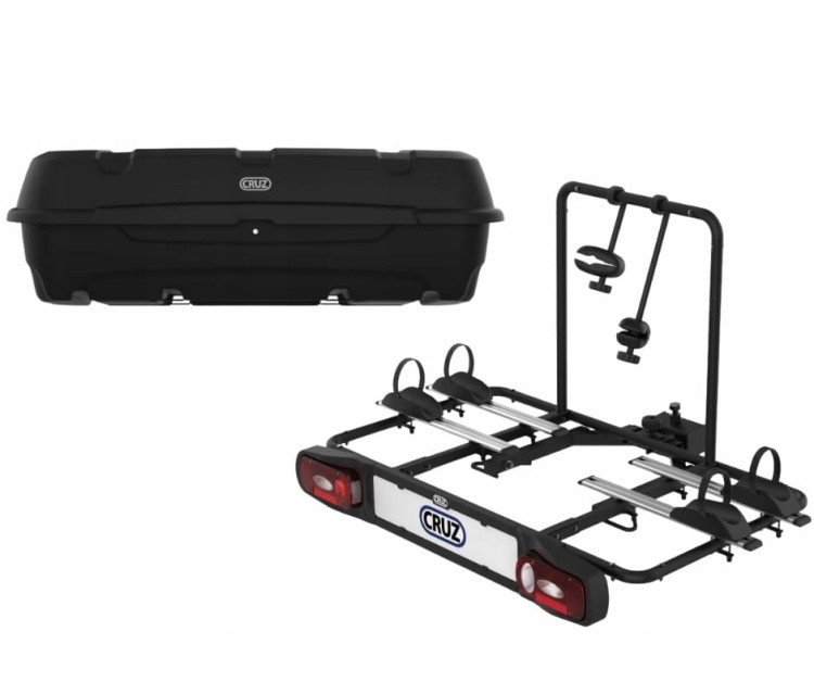 Box Na Hak Holowniczy Cruz Sector 400L + Bagażnik Na 2 Rowery Sosnowiec